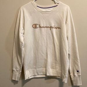 Champion crewneck cream sweatshirt Sz L